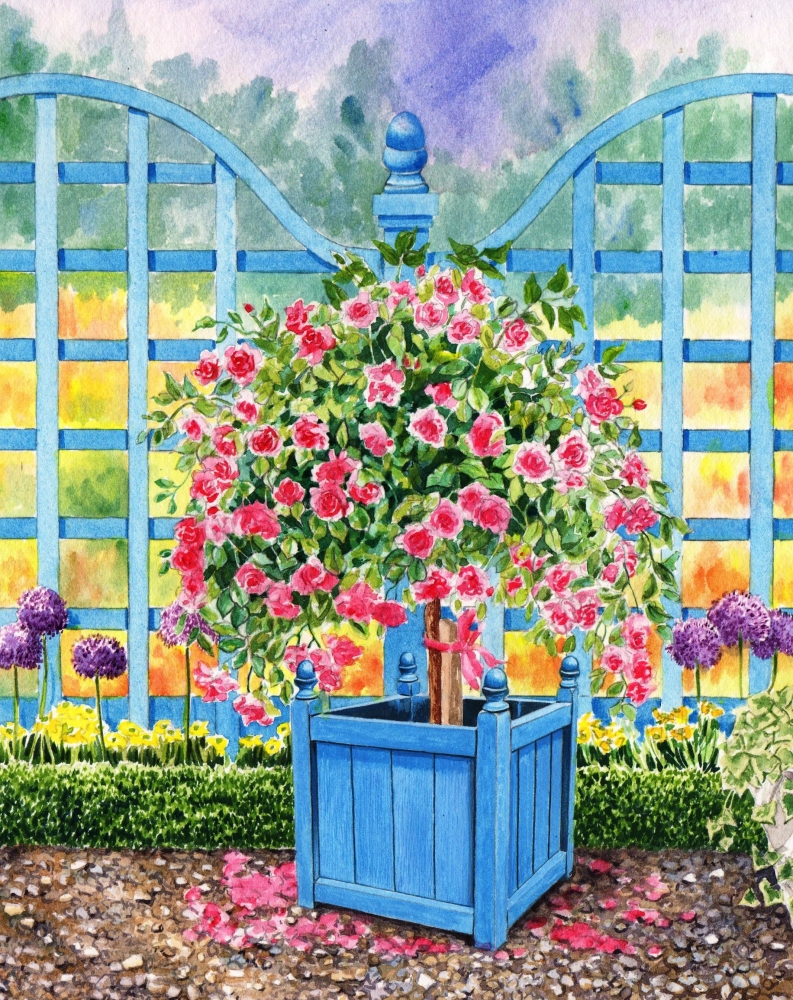 Blue Trellis