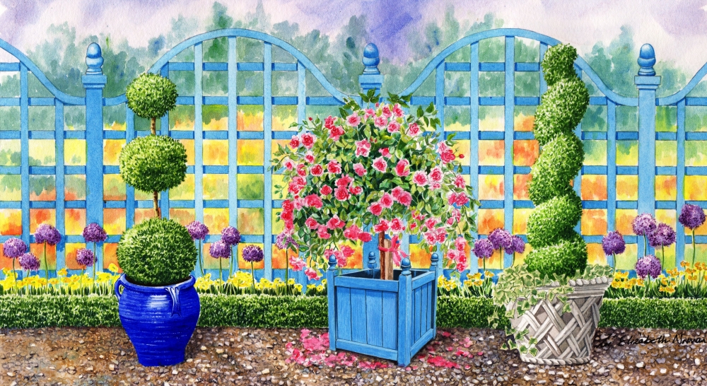 Blue Trellis