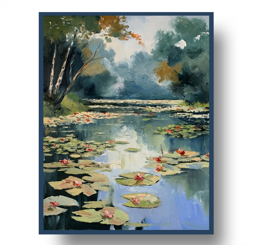 Pond with water lilies