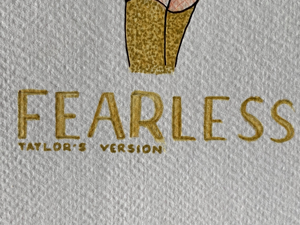 Fearless - Taylor Swift Original Watercolour Pencil Drawing