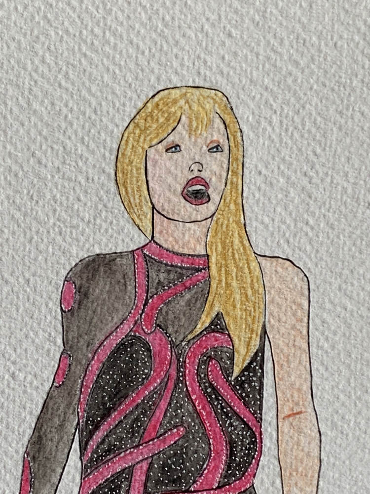 Reputation - Taylor Swift Original Watercolour Pencil Drawing