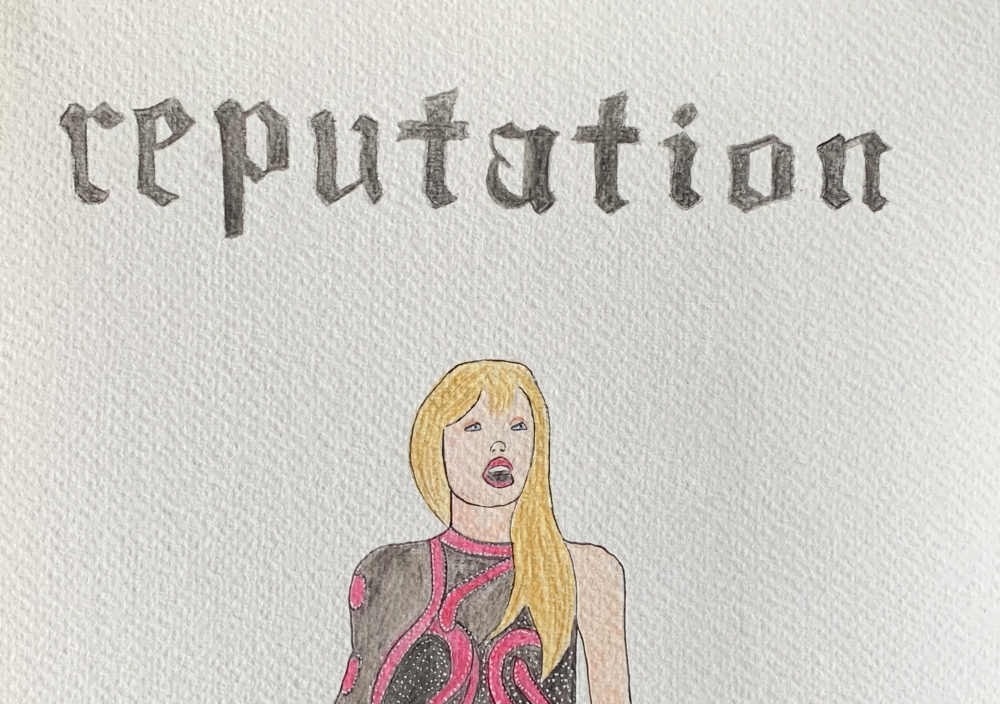 Reputation - Taylor Swift Original Watercolour Pencil Drawing