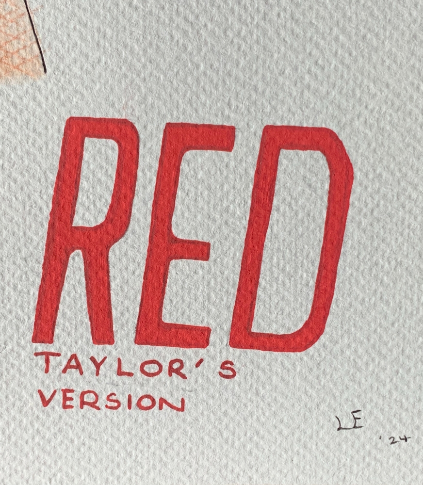 Red - Taylor Swift Original Watercolour Pencil Drawing