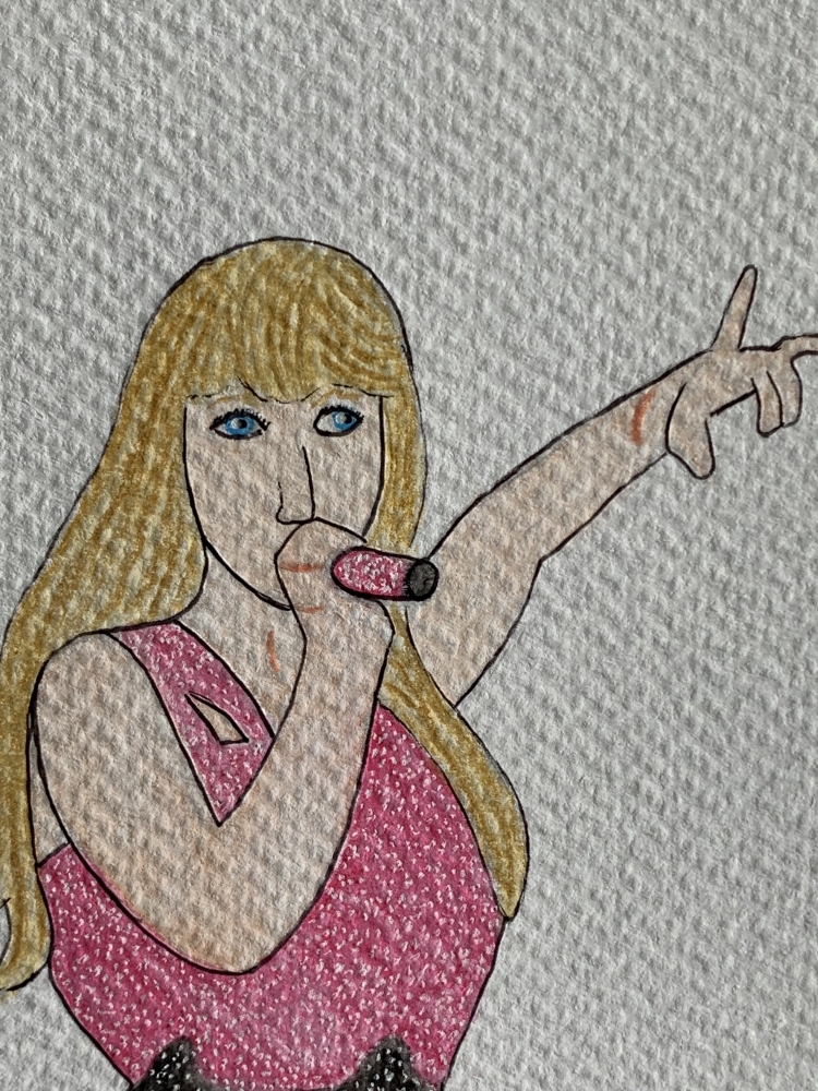 Red - Taylor Swift Original Watercolour Pencil Drawing