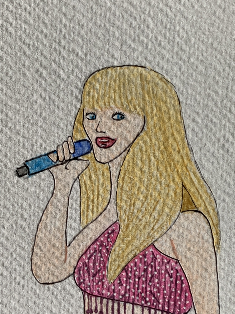 1989 - Taylor Swift Original Watercolour Pencil Drawing