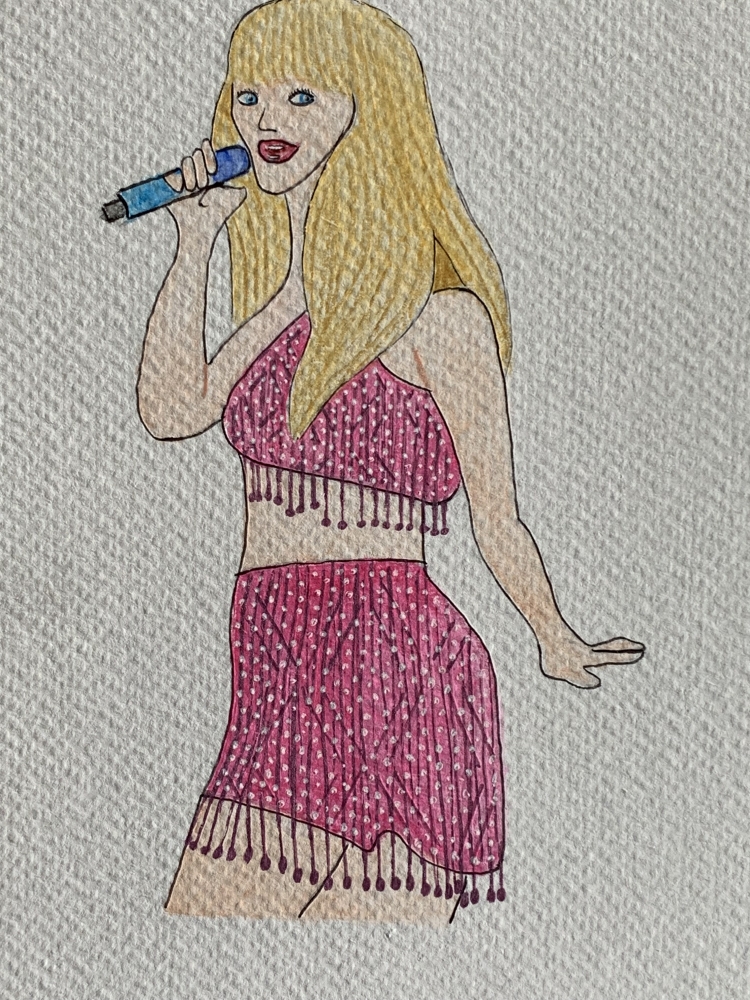 1989 - Taylor Swift Original Watercolour Pencil Drawing