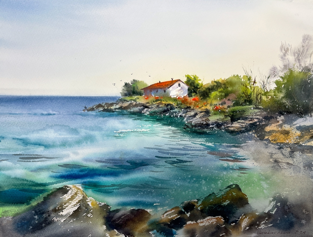 House on the sea coast