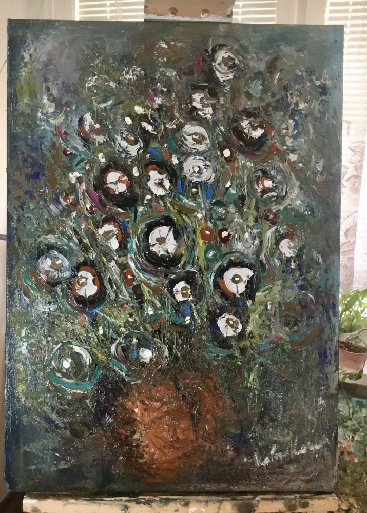 Floral fantasy oil painting 