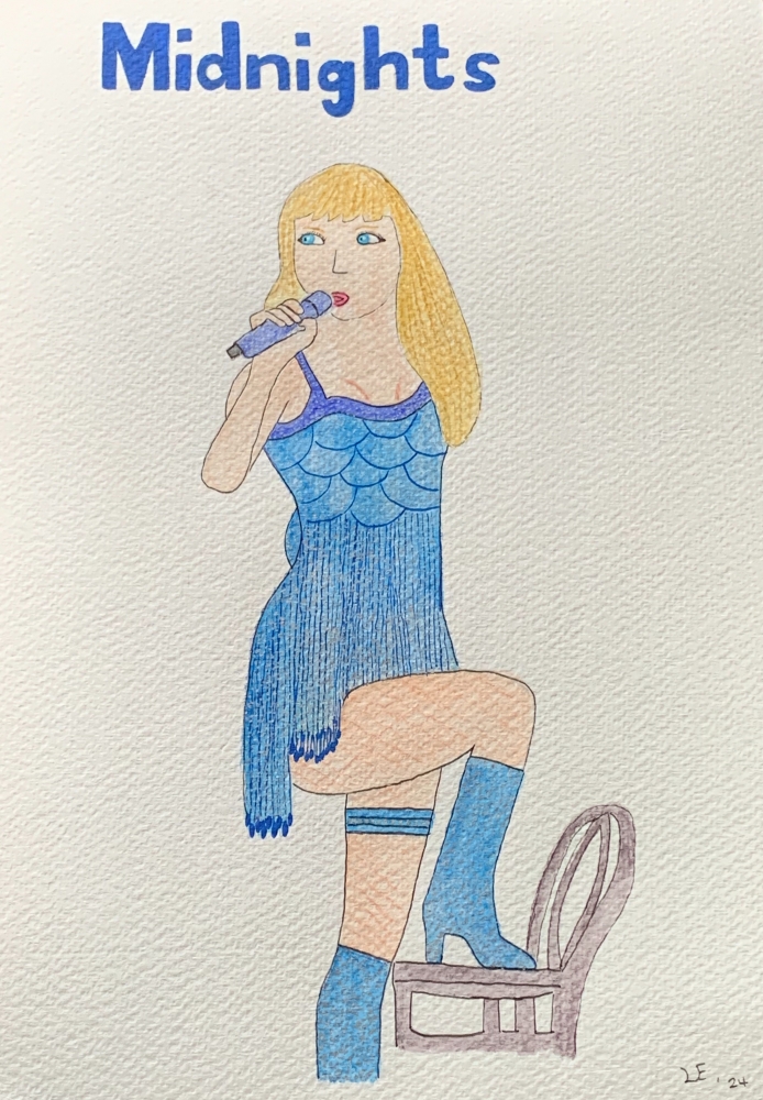 Midnights - Taylor Swift Original Watercolour Pencil Drawing