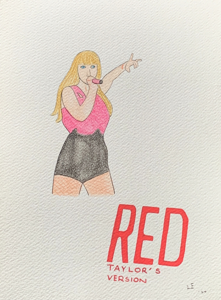 Red - Taylor Swift Original Watercolour Pencil Drawing