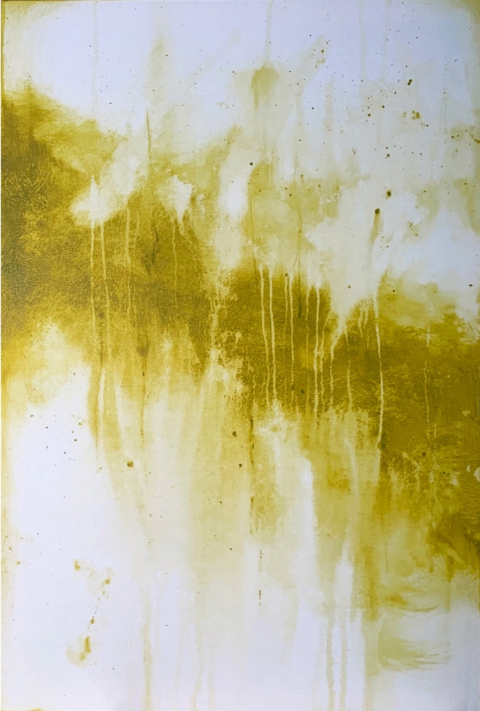 Yellow Distressed Abstract 2