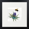 Bumble Bee & Thistle flower framed