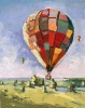 Landscape with an air balloon.