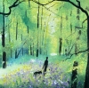 Seasons - Spring Milkmaids woodland dog walk framed