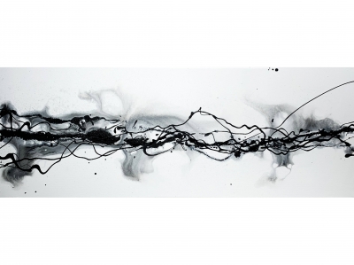 Black & White Smoky Abstract