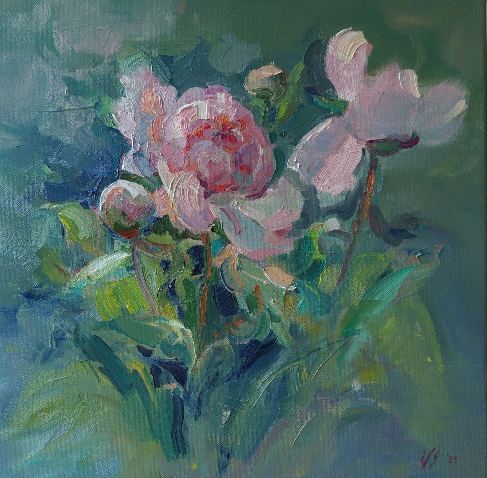 Light pink peonies