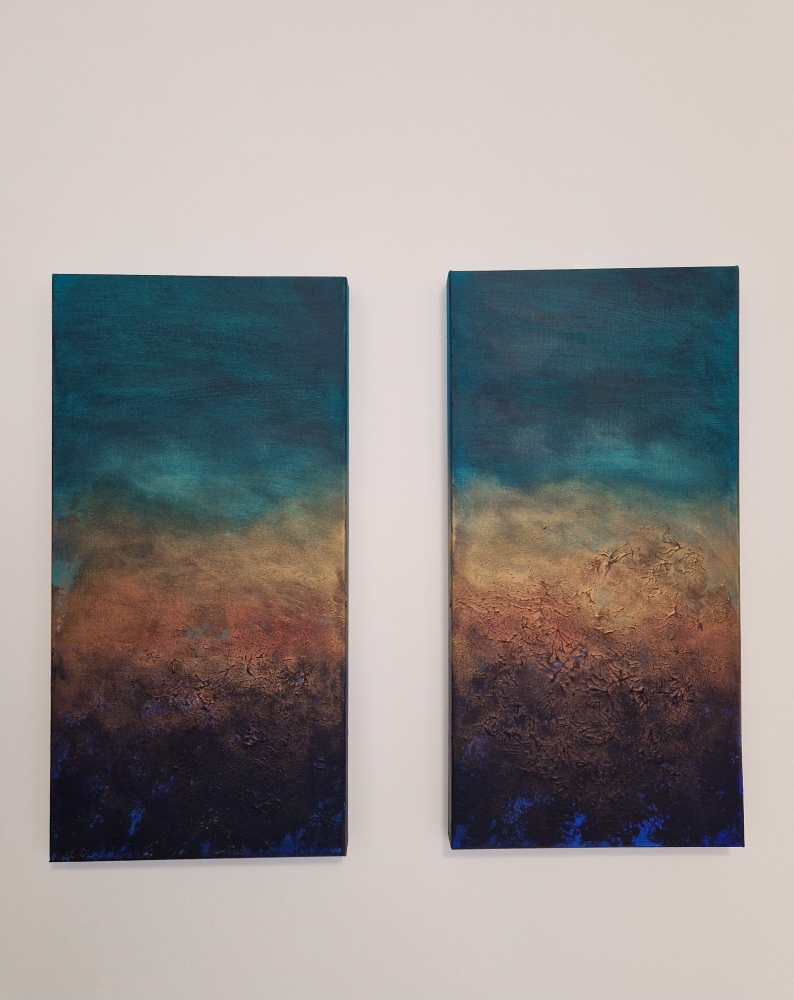 Rising Mist #2 Diptych 