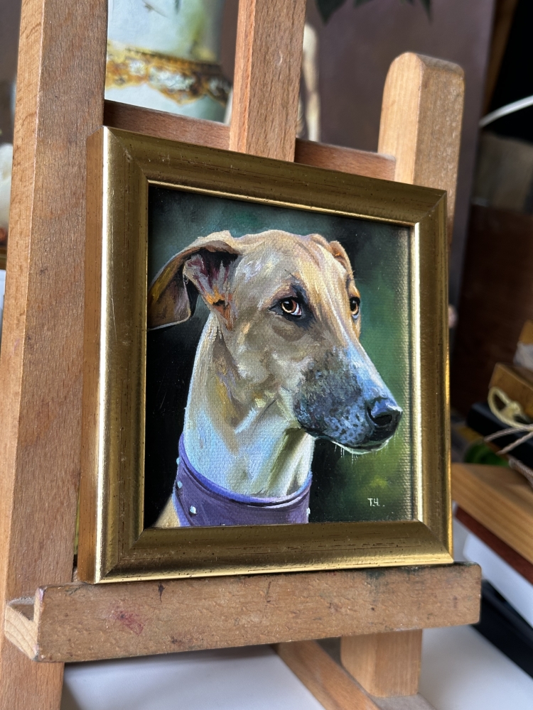 Miniature \"The Charm of the English Greyhound\"