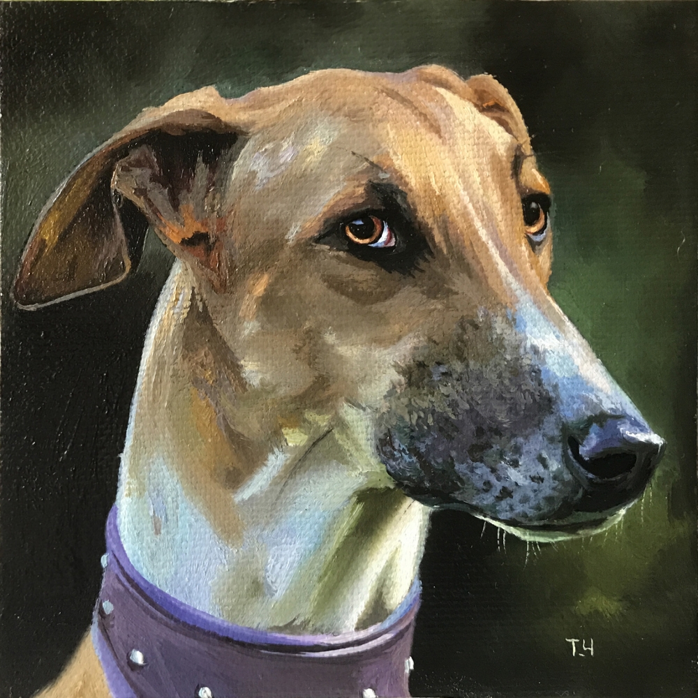 Miniature \"The Charm of the English Greyhound\"