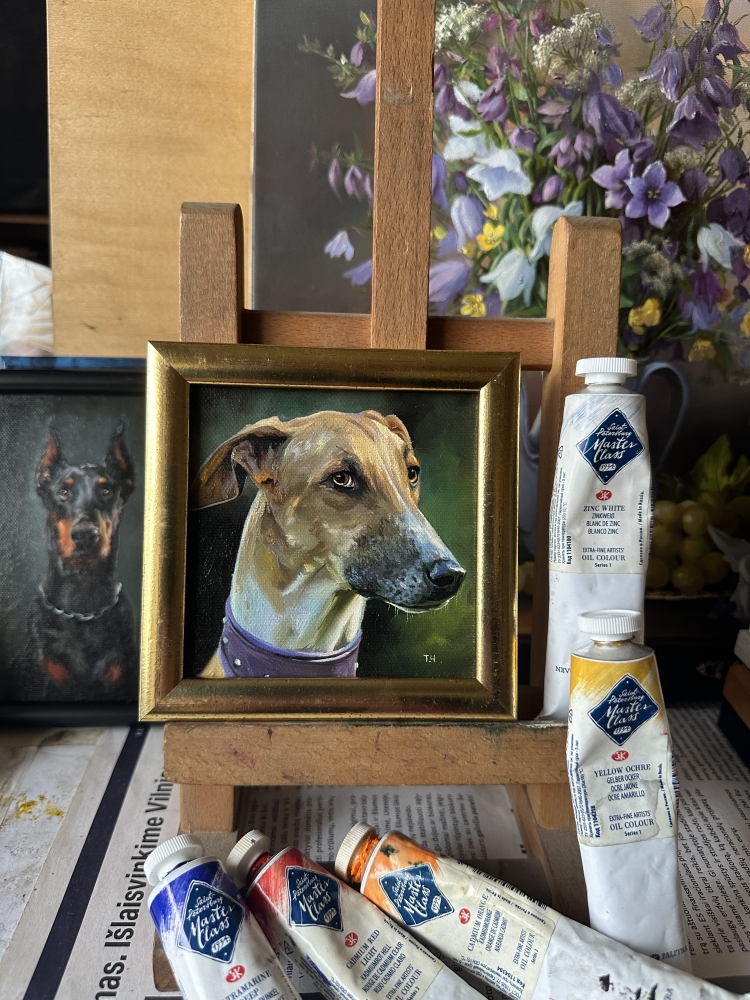 Miniature \"The Charm of the English Greyhound\"