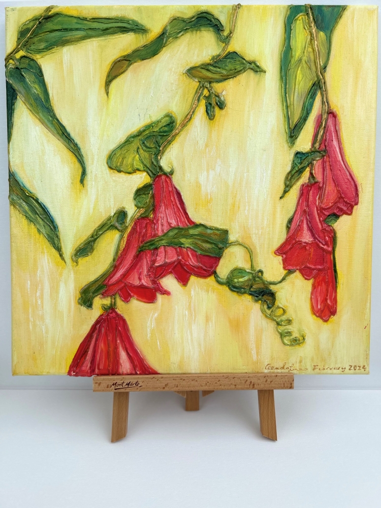 Botanical Series No3, Oil and mixed media painting