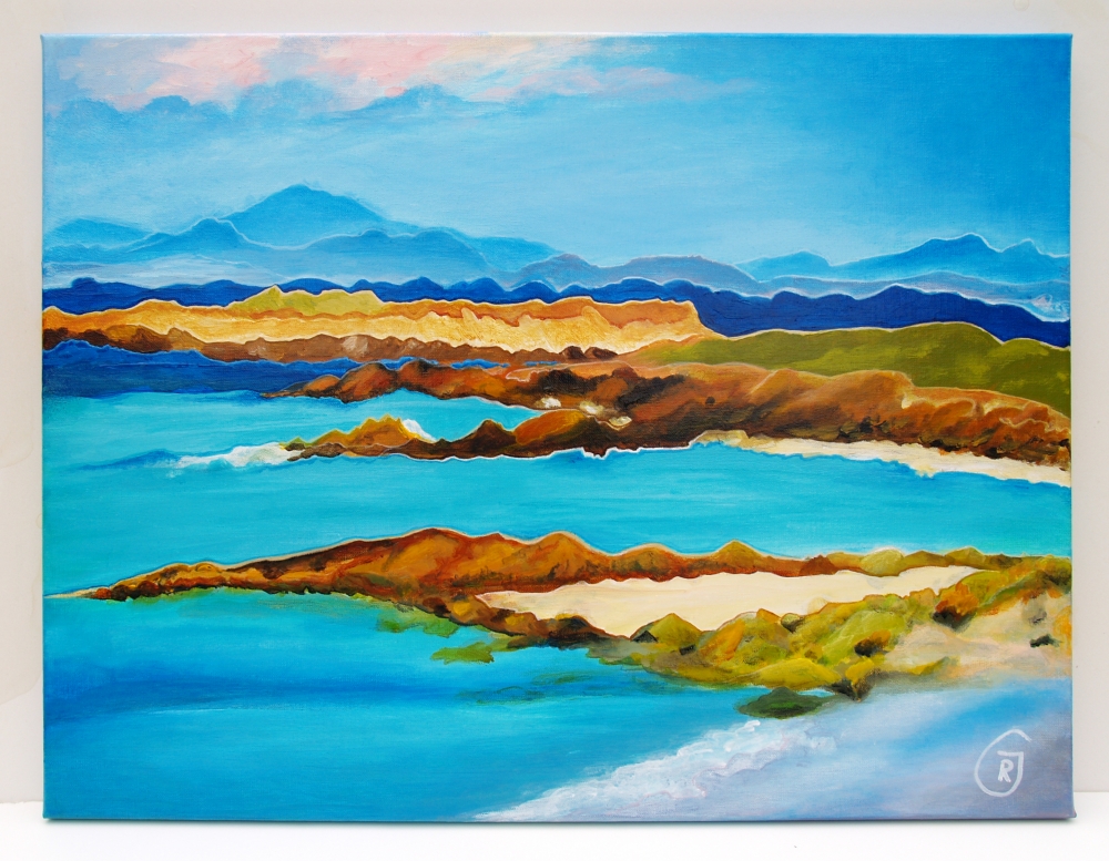 The Beauty Of The Isle Of Skye, original acrylic painting, Scottish landscape