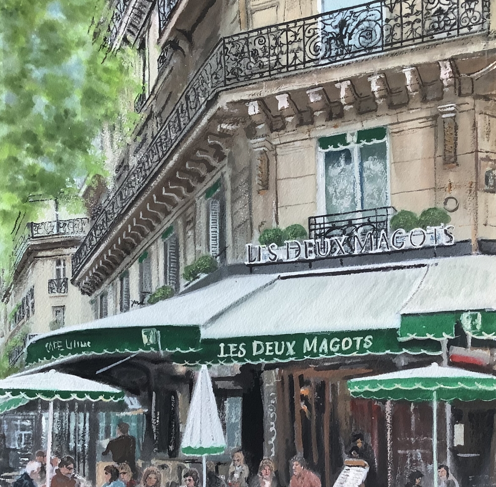 Paris morning at Les Deux Magots