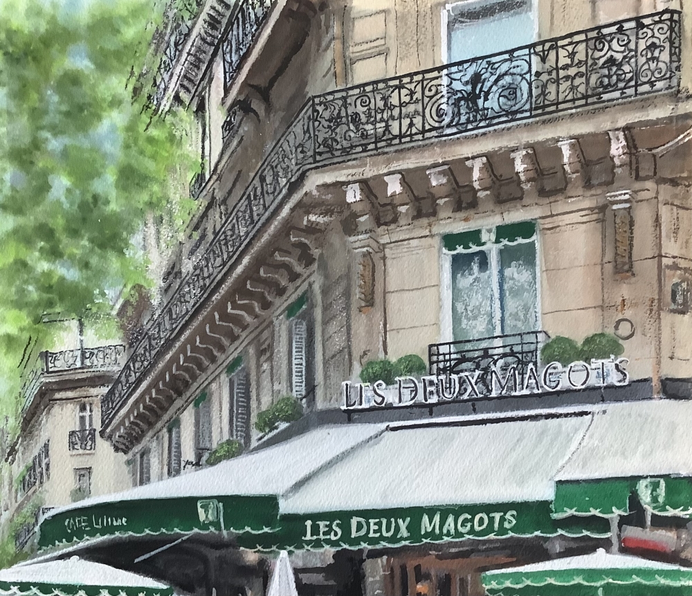 Paris morning at Les Deux Magots