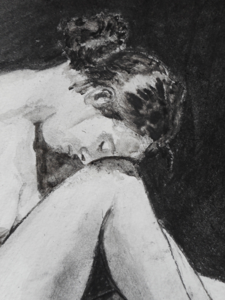 DRAWING OF SEATED NUDE NO. 4