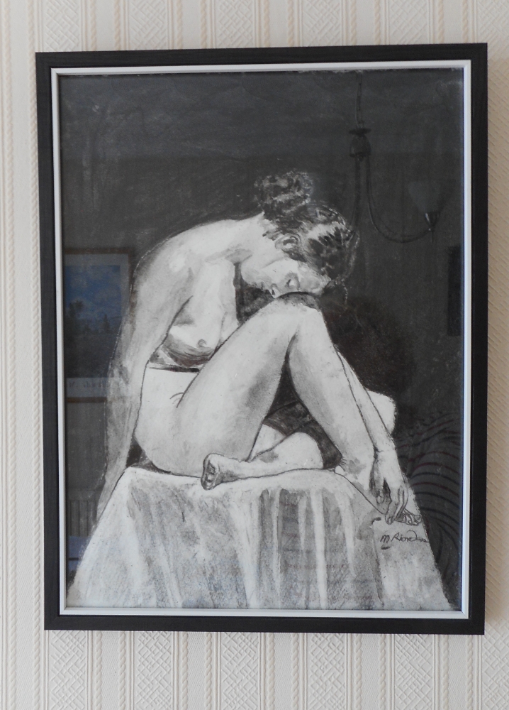 DRAWING OF SEATED NUDE NO. 4