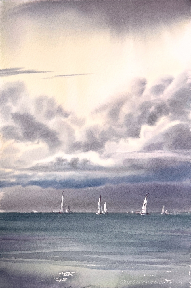 Yachts at sea #22