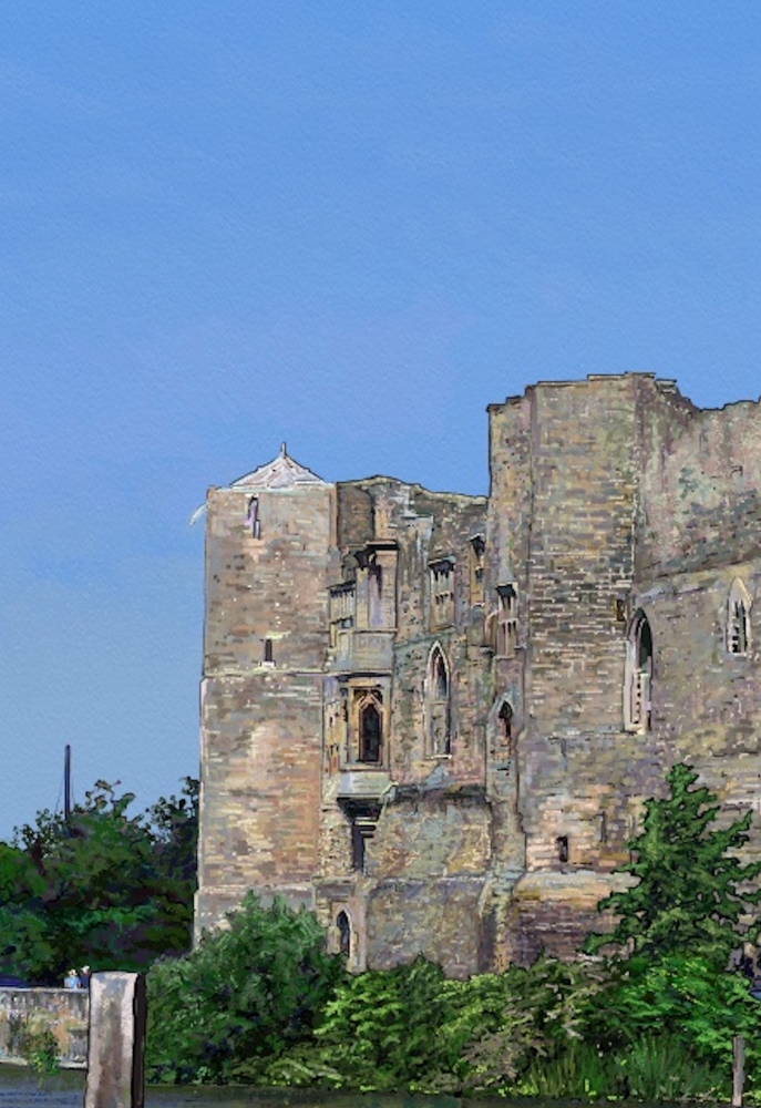 Newark Castle Nottinghamshire from the Lock