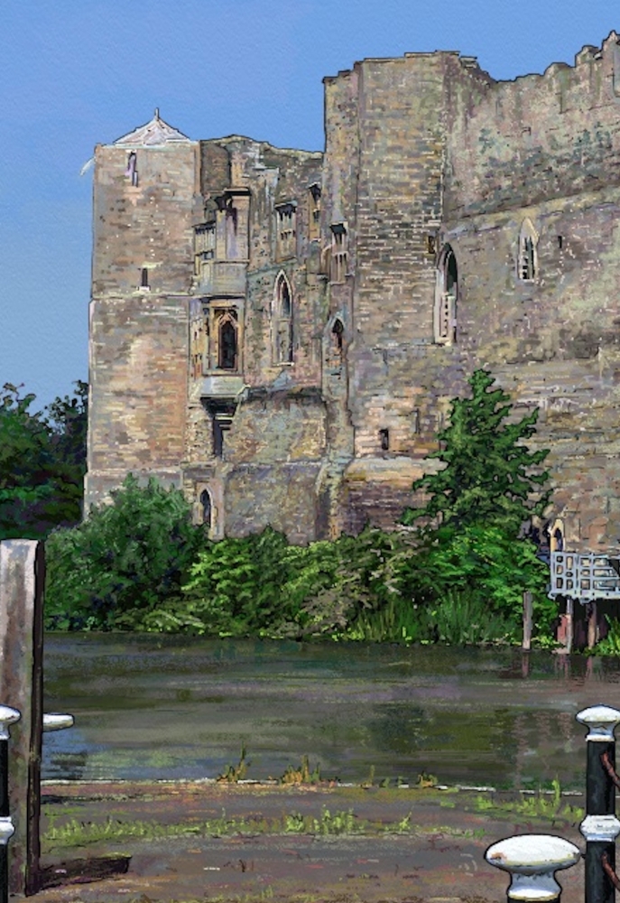 Newark Castle Nottinghamshire from the Lock