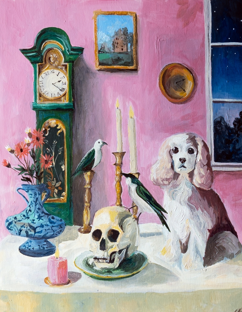 Spaniel, Grandfather Clock