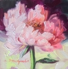 Pink peony painting