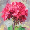 Geranium oil painting