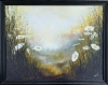 Misty Sunset Daisies Black Frame