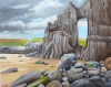 An original oil painting of the Church Doors, near Tenby.Pembrokeshire.