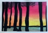 Sunset Silhouette - Original Watercolour Painting