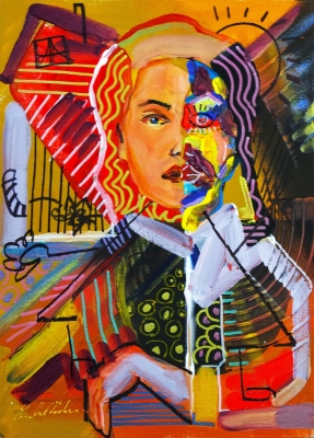 SOLD Abstract Portrait Madonna 764