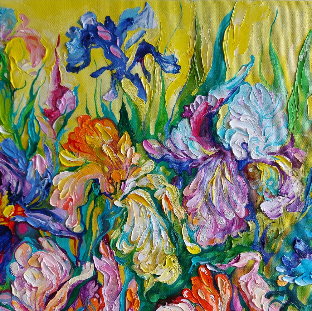 Iris flower bouquet