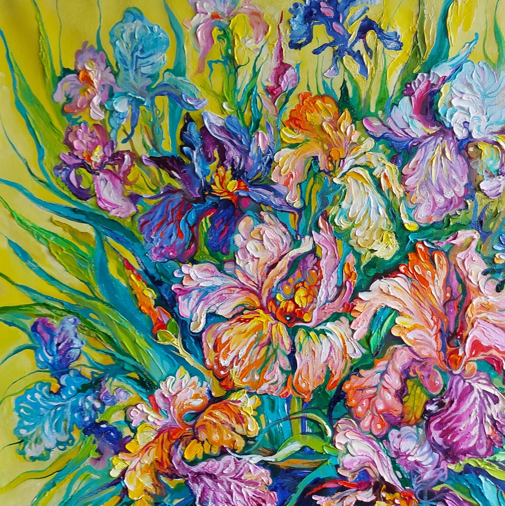 Iris flower bouquet