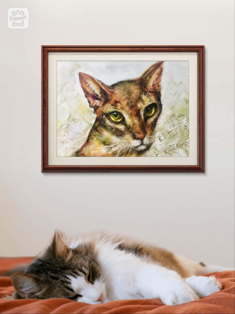 Abyssinean cat painting 