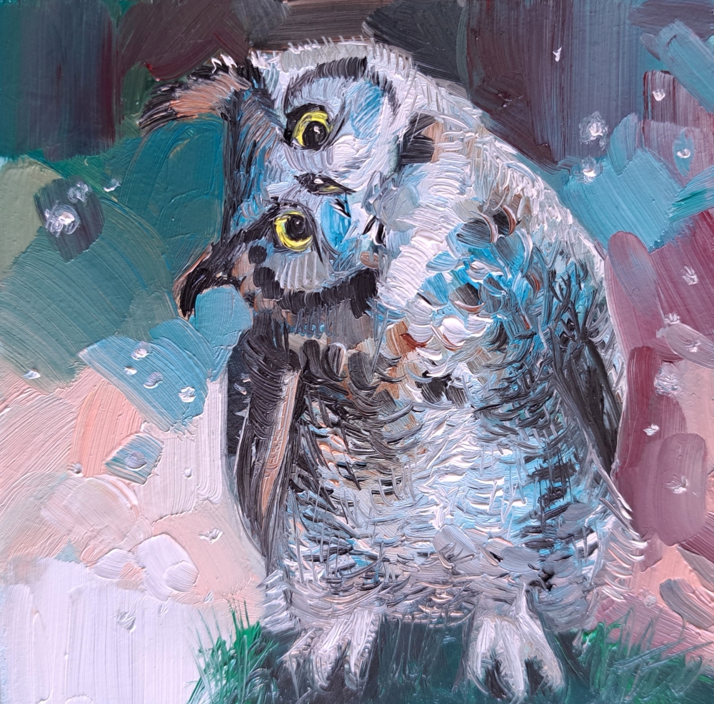 Owl bird painting 