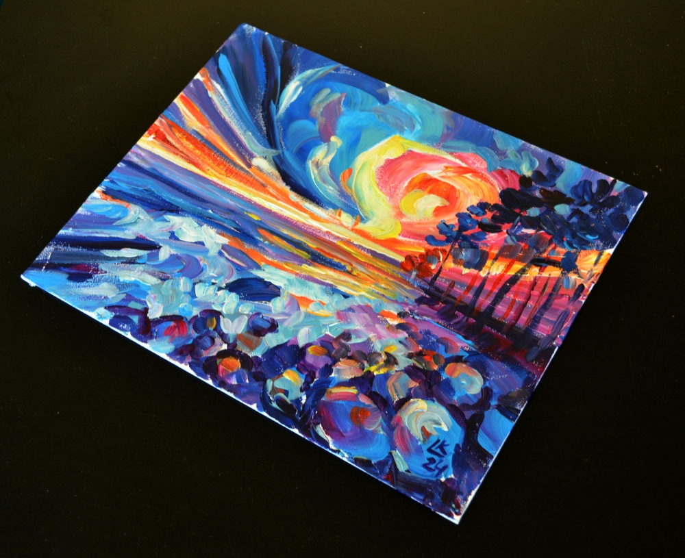 Celestial Sunset by the Sea Painting