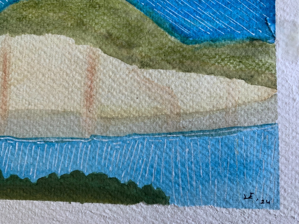 Coastal Cliffs - Original Watercolour Painting