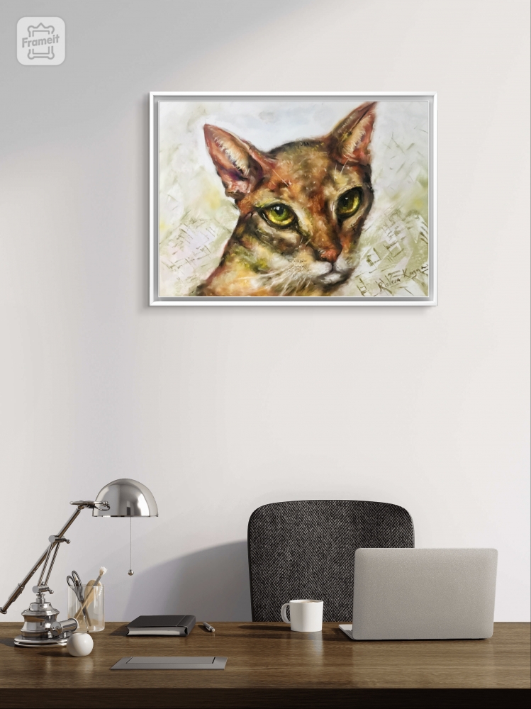 Abyssinean cat painting 