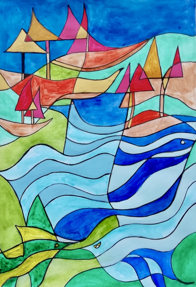 Fish and Sailing Boats number 2