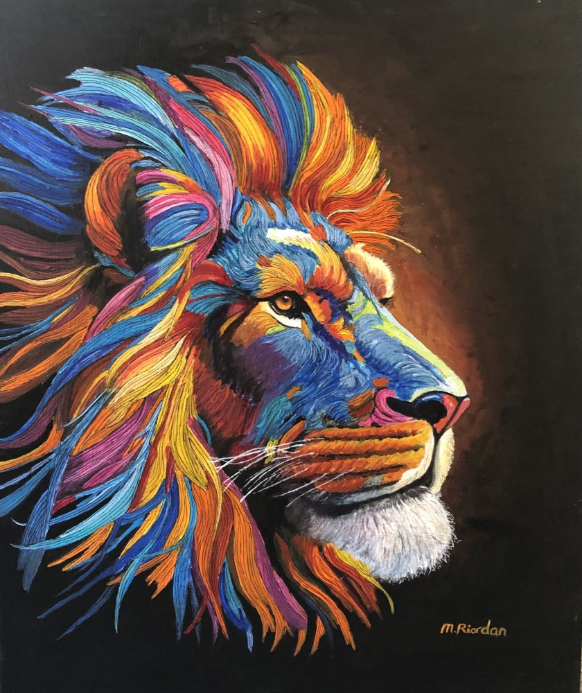 ROARSOME NEON LION FACE SIDE