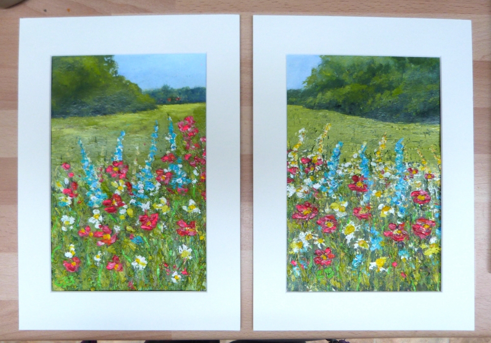 Flowers in the Landscape Diptych